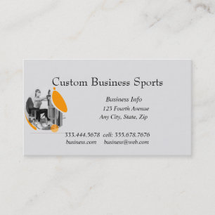 Custom Sports Basketball Fitness Coach  Business Card