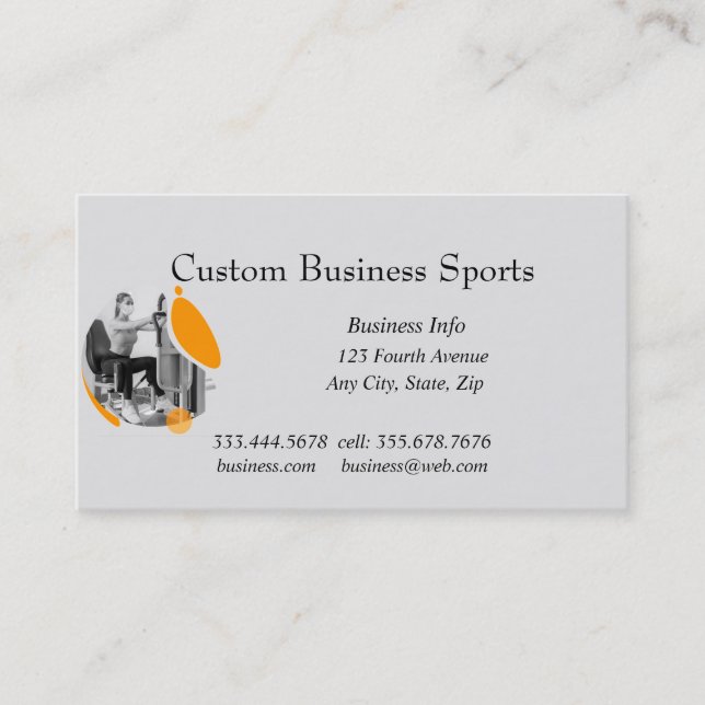 Custom Sports Basketball Fitness Coach  Business Card (Front)