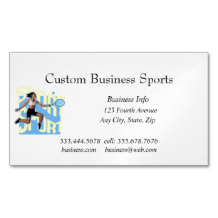 Custom Sports Basketball Fitness Coach Tennis  Magnetic Business Card