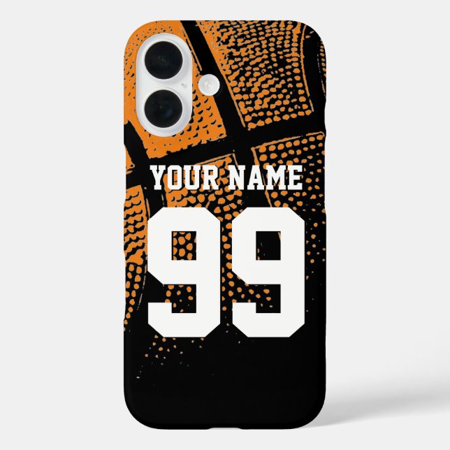 Custom sports basketball jersey number iPhone case (Back)