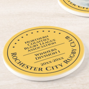 Custom Sports Club Winners Medal Style Coaster