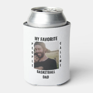 Custom Sports dad Sports mom photo template Can Cooler