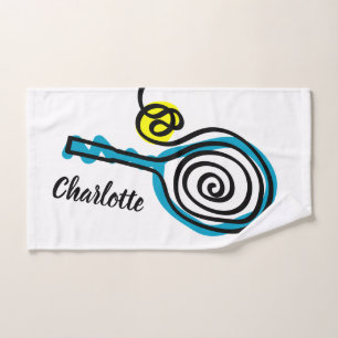 Custom sports hand towel gift for tennis players