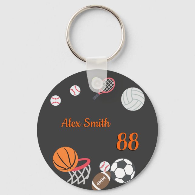 Custom Sports Key Ring (Front)