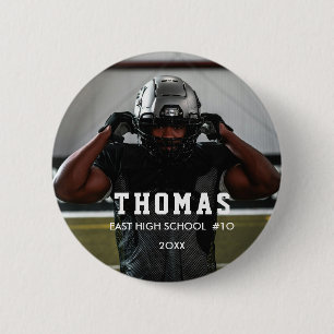 Custom Sports Modern Minimalist Photo 6 Cm Round Badge