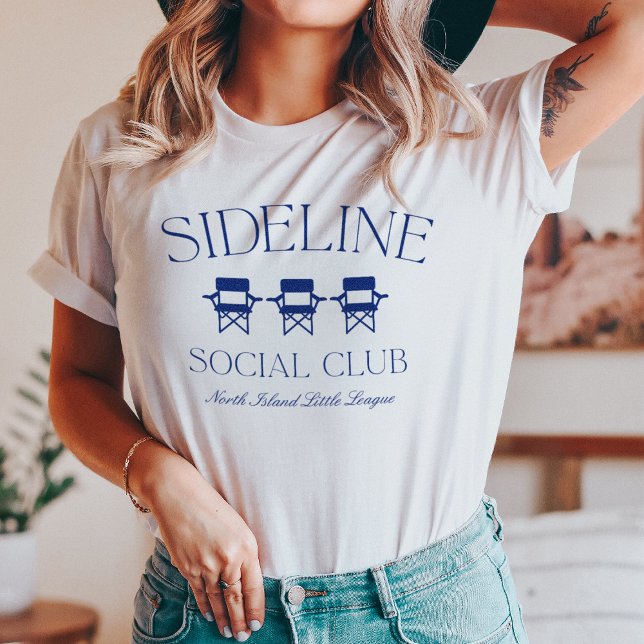 Custom Sports Mum Sideline Social Club T-Shirt (Creator Uploaded)