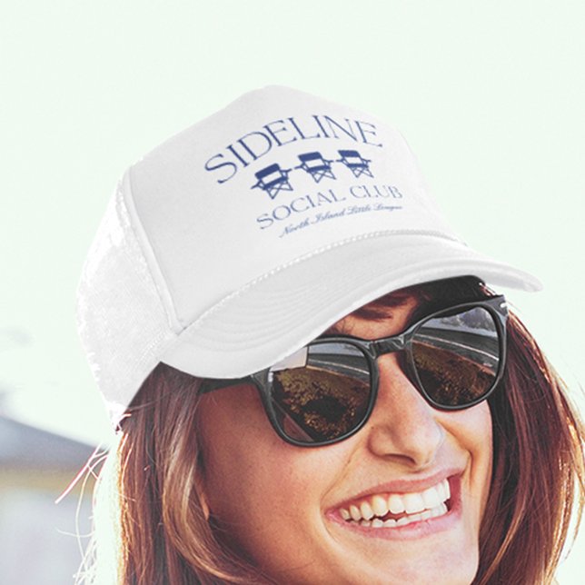 Custom Sports Mum Sideline Social Club Trucker Hat (Creator Uploaded)
