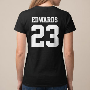Custom Sports Numbered With Name T-Shirt