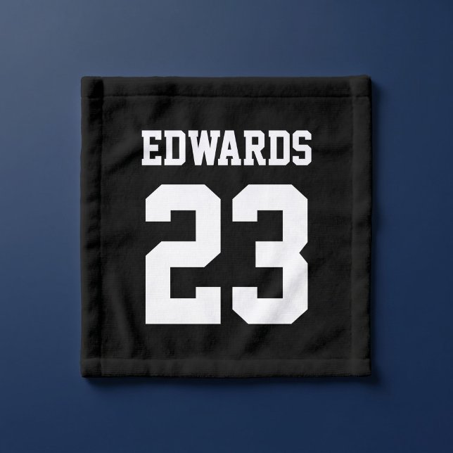 Custom Sports Numbered With Name Wash Cloth (Creator Uploaded)
