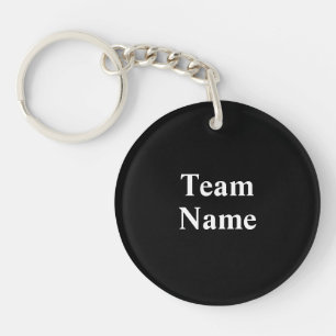 Custom Sports Numbered With Team Name Key Ring