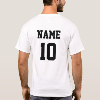 Custom Sports Team Front Back Name and Number T-Shirt