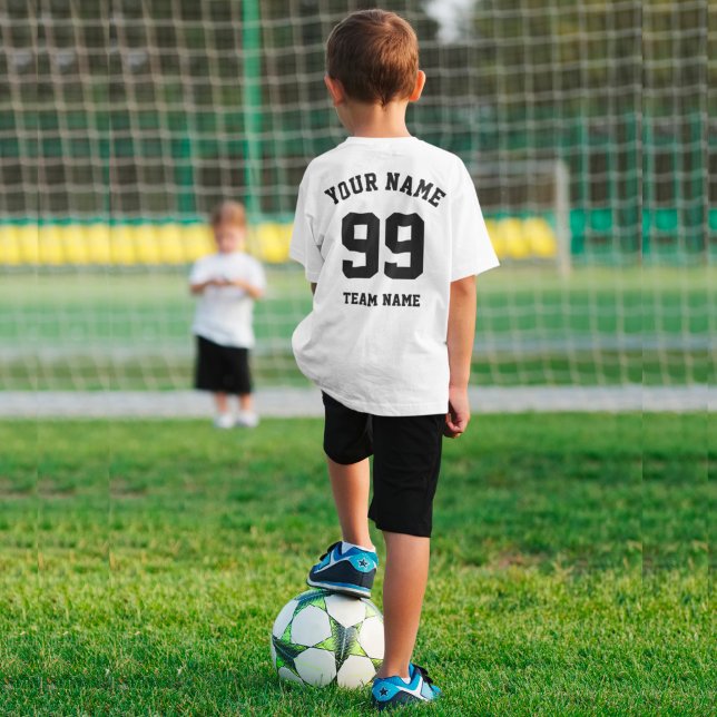 Custom Sports Team Jersey Black Number And Name T-Shirt (Creator Uploaded)
