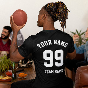 Custom Sports Team Jersey White Number And Name T-Shirt