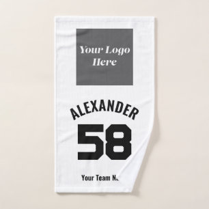 Custom Sports Team Logo, Team & Player Name Hand Towel