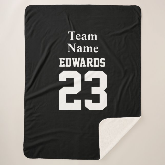 Custom Sports Team Name Fleece Blanket (Front)