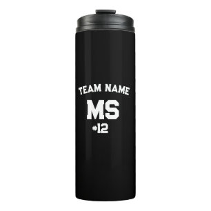 Custom Sports Team Name Number Thermal Tumbler