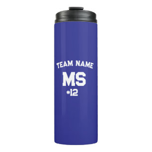 Custom Sports Team Name Number Thermal Tumbler