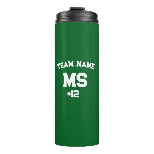 Custom Sports Team Name Number Thermal Tumbler