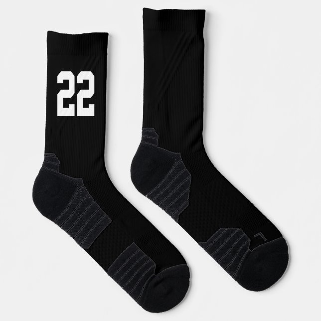 Custom Sports Team Player Number Personalised Socks (Right)