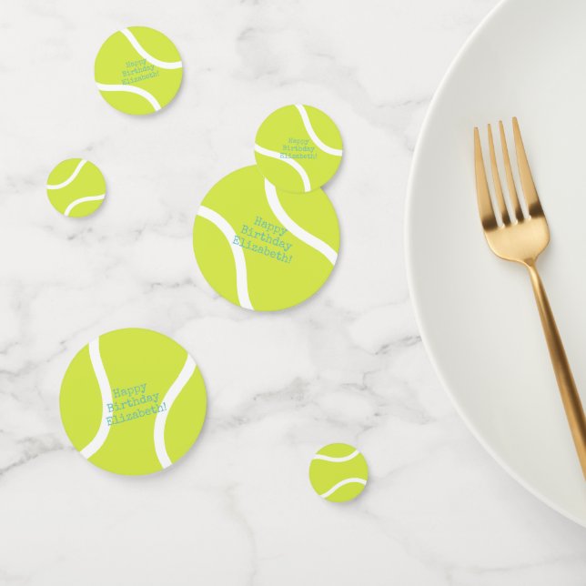 custom sports tennis celebration confetti (Group)