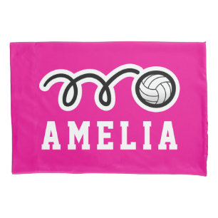Custom sporty volleyball pillowcase for kid's room