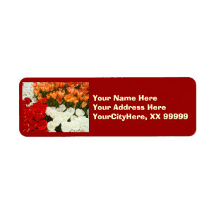 Custom Spring Address Labels Tulip Flowers