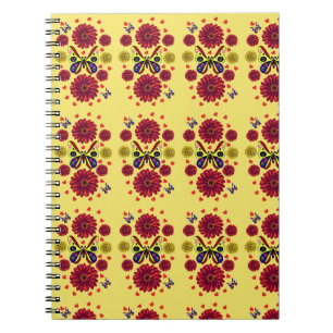 Custom Spring Butterfly Floral Gift Notebook