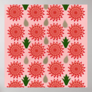 Custom Spring Flower Women's Day Pattern Poster