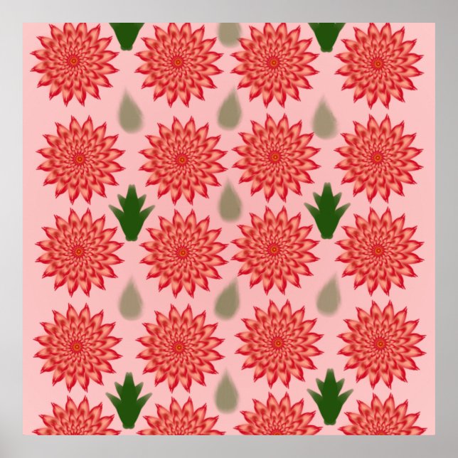 Custom Spring Flower Women's Day Pattern Poster (Front)