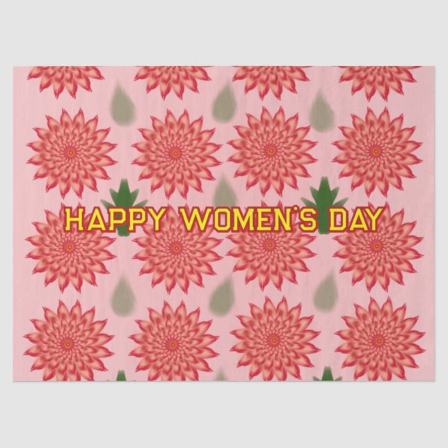 Custom Spring Flower Women's Day PatWrapping Paper (Front)