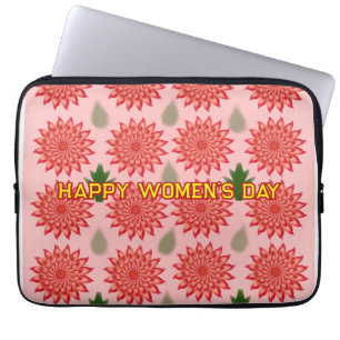 Custom Spring Flower Women's Day PatWrapping Paper Laptop Sleeve