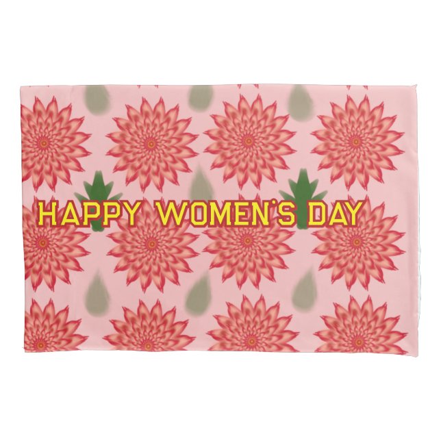 Custom Spring Flower Women's Day PatWrapping Paper Pillowcase (Front)