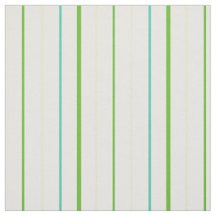 Custom Spring Green Stripes on White Pattern Fabric