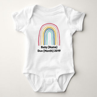 Custom Spring Rainbow Baby Announcement Bodysuit