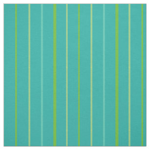 Custom Spring Stripes on Teal Pattern Fabric