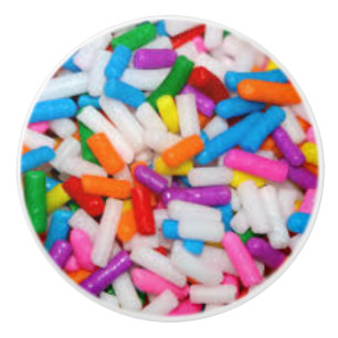Custom sprinkles ceramic cabinet knob