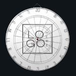 Custom Square Business Logo Minimalist Plain White Dartboard<br><div class="desc">Promote your business with this elegant dart board,  featuring custom logo template! Easily add your own logo by clicking on the "personalise" option.</div>