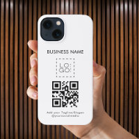 Custom Square Business Logo & QR Code Promotional