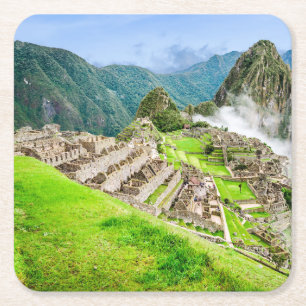 Custom Square Coasters Machu Picchu
