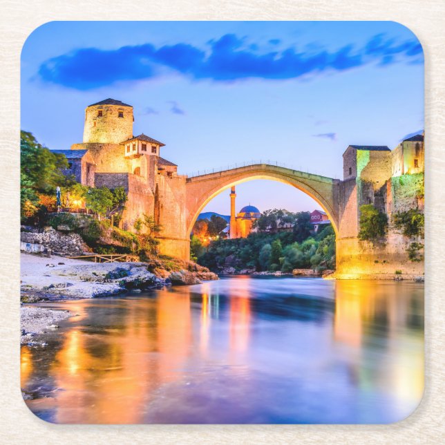 Custom Square Coasters Mostar (Front)