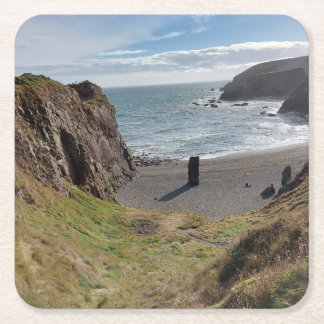 Custom Square Coasters Tra Na Bo Beach 