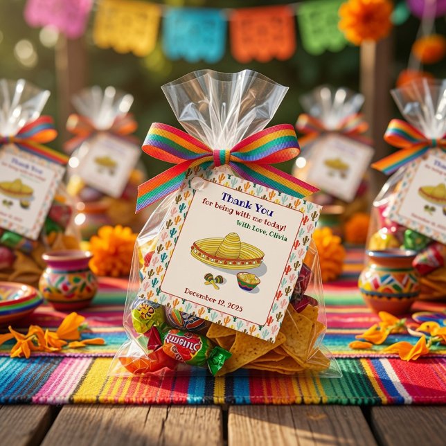 Custom Square Fiesta Thank You Tag  (Creator Uploaded)
