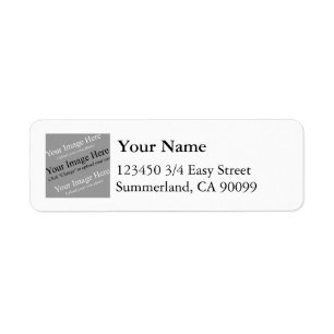 Custom Square Image Return Address Template Label