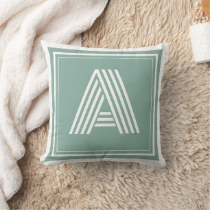 Custom Square Monogram Initial Letter Cushion