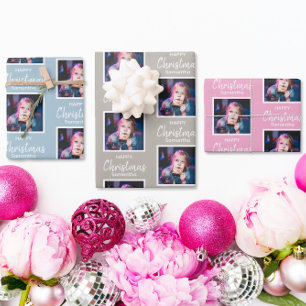 Custom square Photo Christmas Wrapping Paper Set