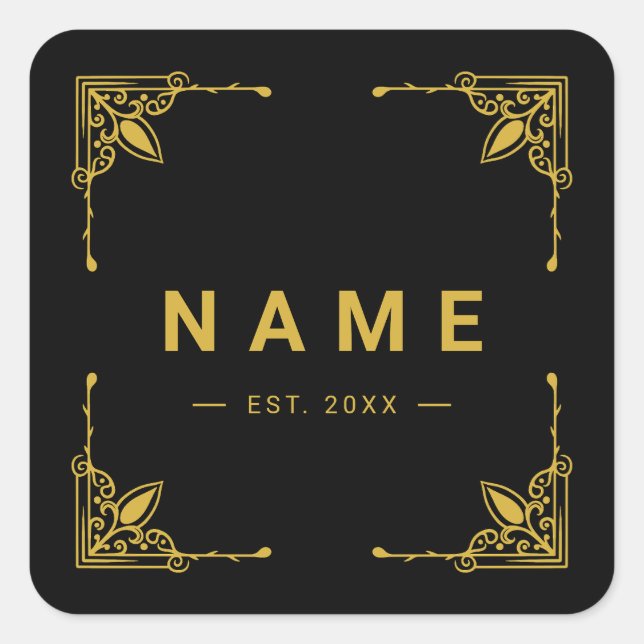 Custom Square Sticker for Gifts Labels or Events (Front)
