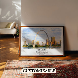 Custom St. Louis Wall Art, Missouri Poster
