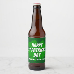 Custom St Patricks Day party beer bottle labels