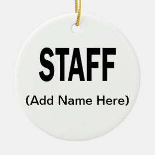 Custom Staff Ceramic Tree Decoration