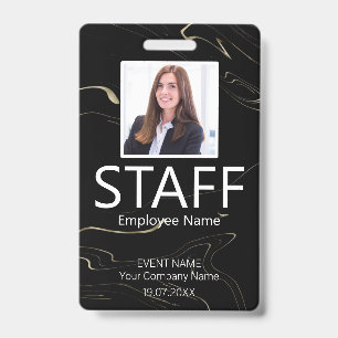 Custom Staff QR Code Event Marbling Badge ID Badge